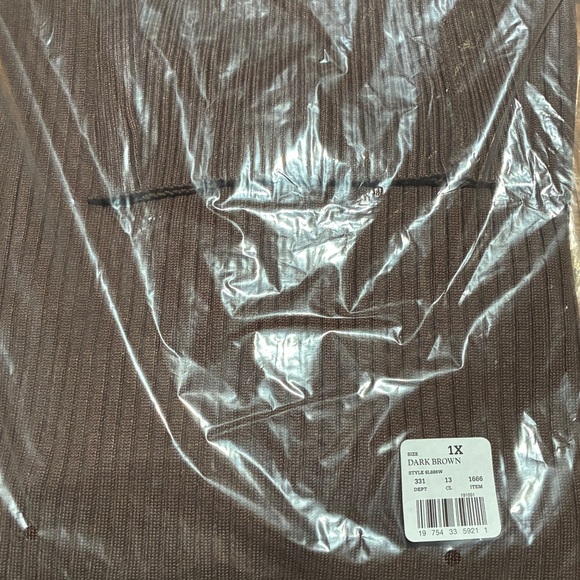 NEW! Wild Fable Women's Long Sleeve Sweater Turtleneck Dress, Dark Brown 1X - Picture 10 of 10